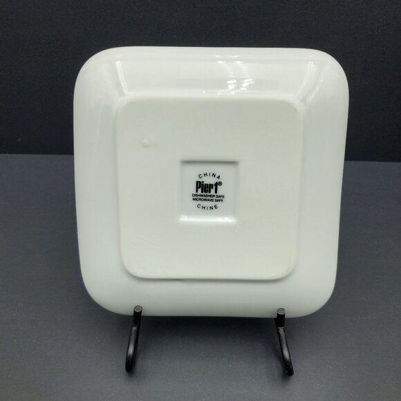 Pier 1 White Appetizer Plates Pier 1 White Square Dessert Snack Tapas Plates - Picture 3 of 7